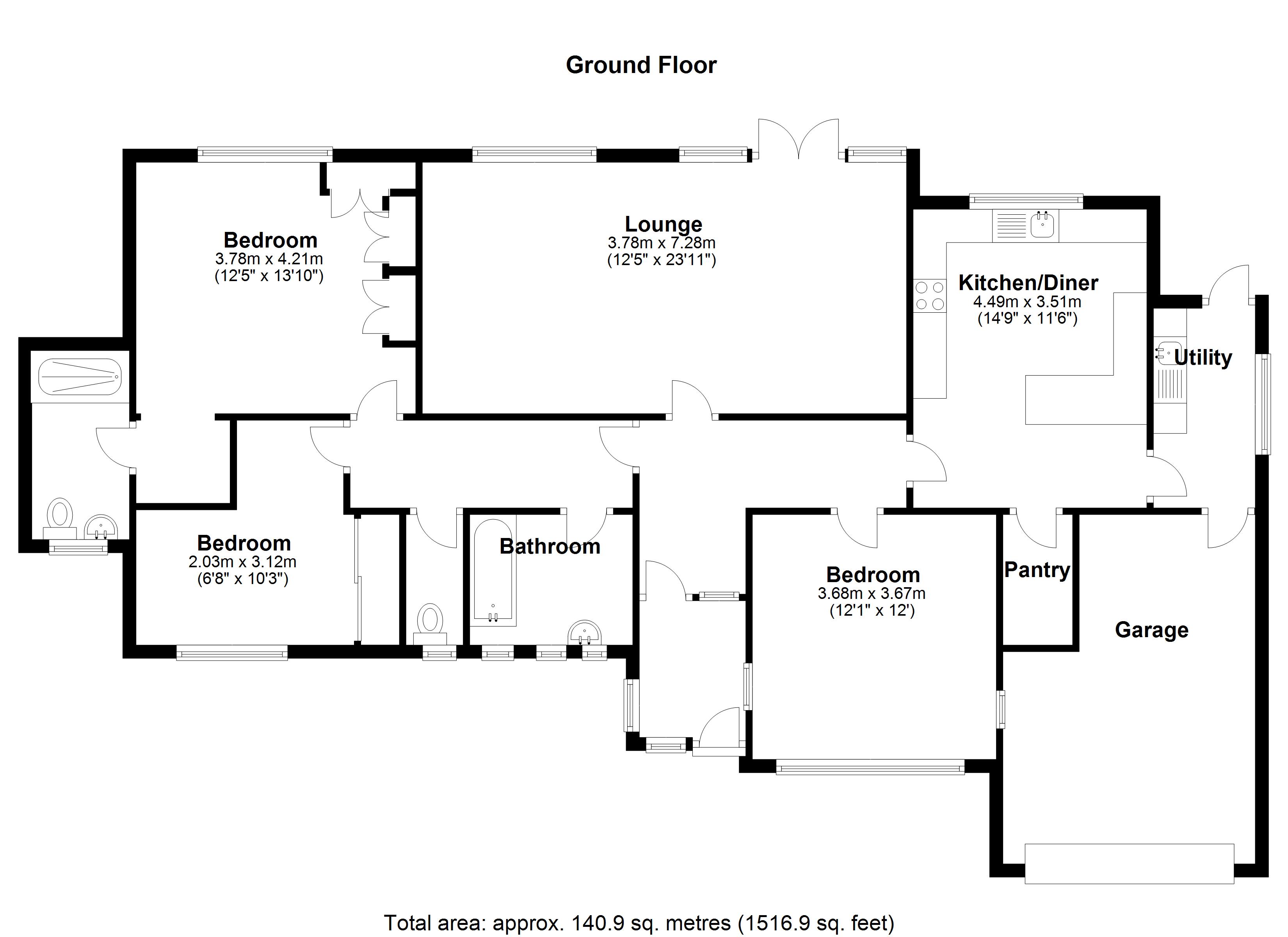 Floorplan for Beechwood Park Road, Solihull