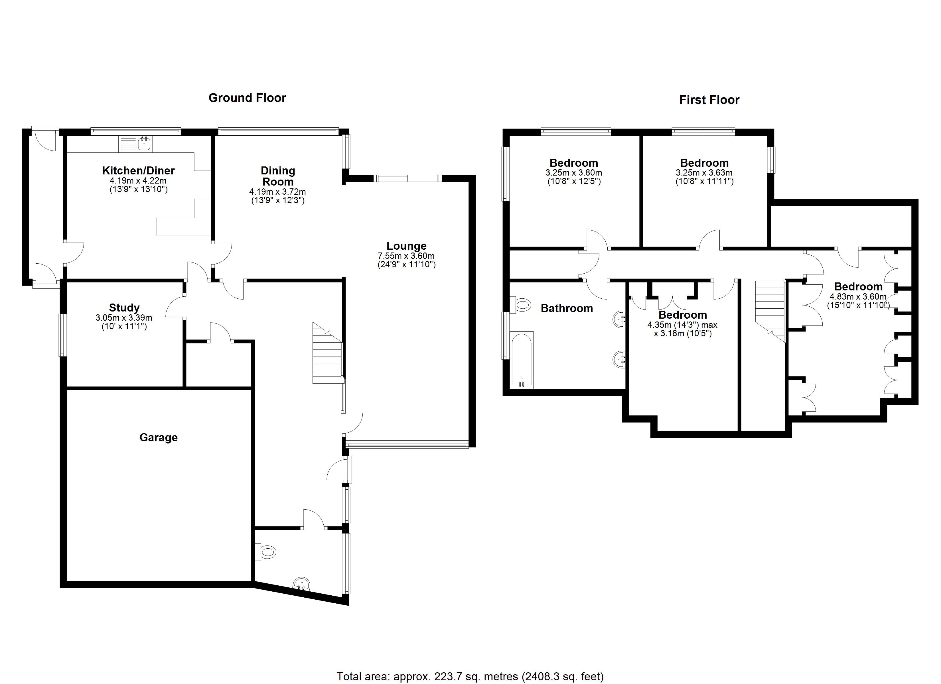 Floorplan for St. Bernards Road, Solihull