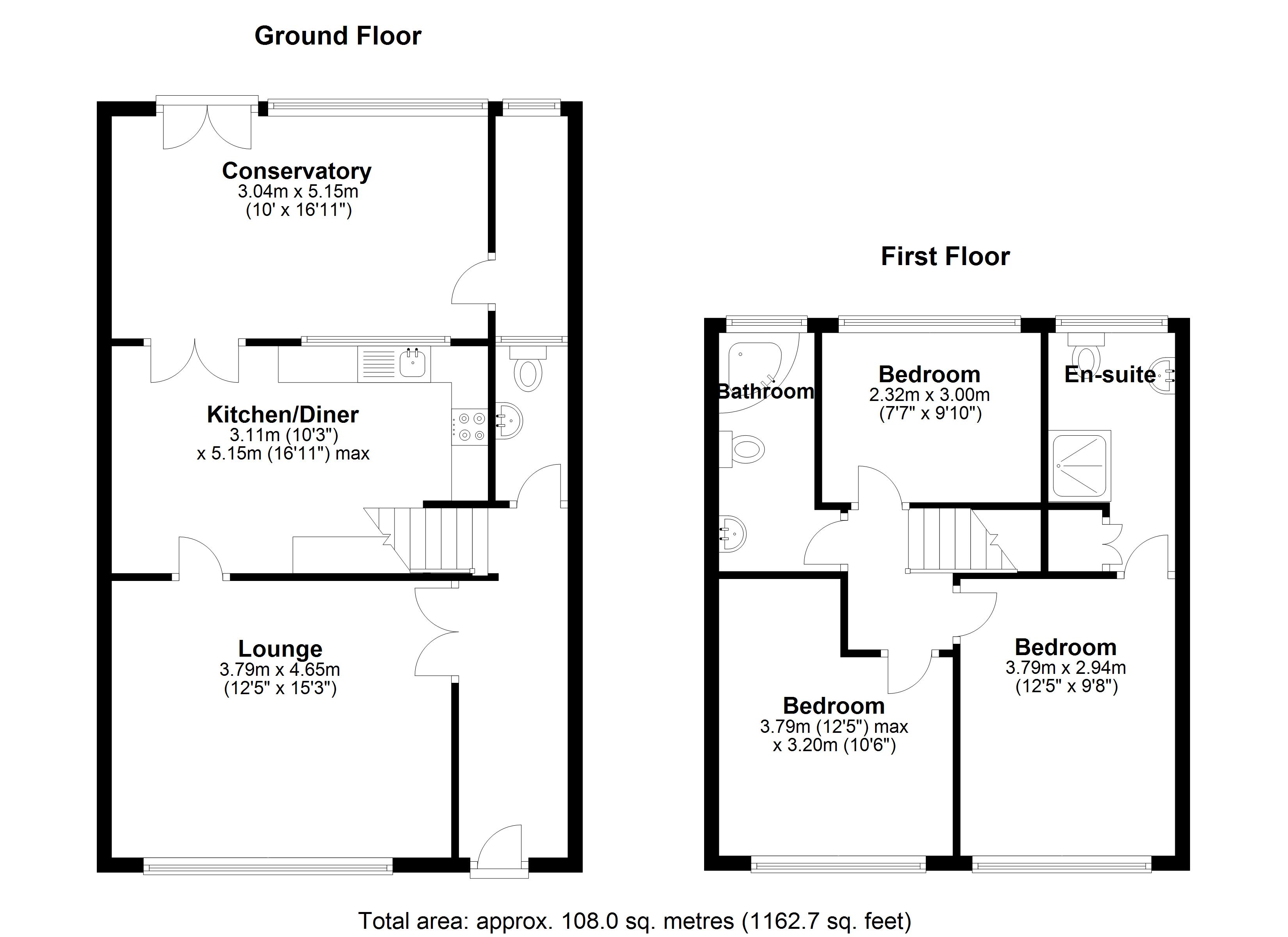 Floorplan for Walsgrave Drive, Solihull