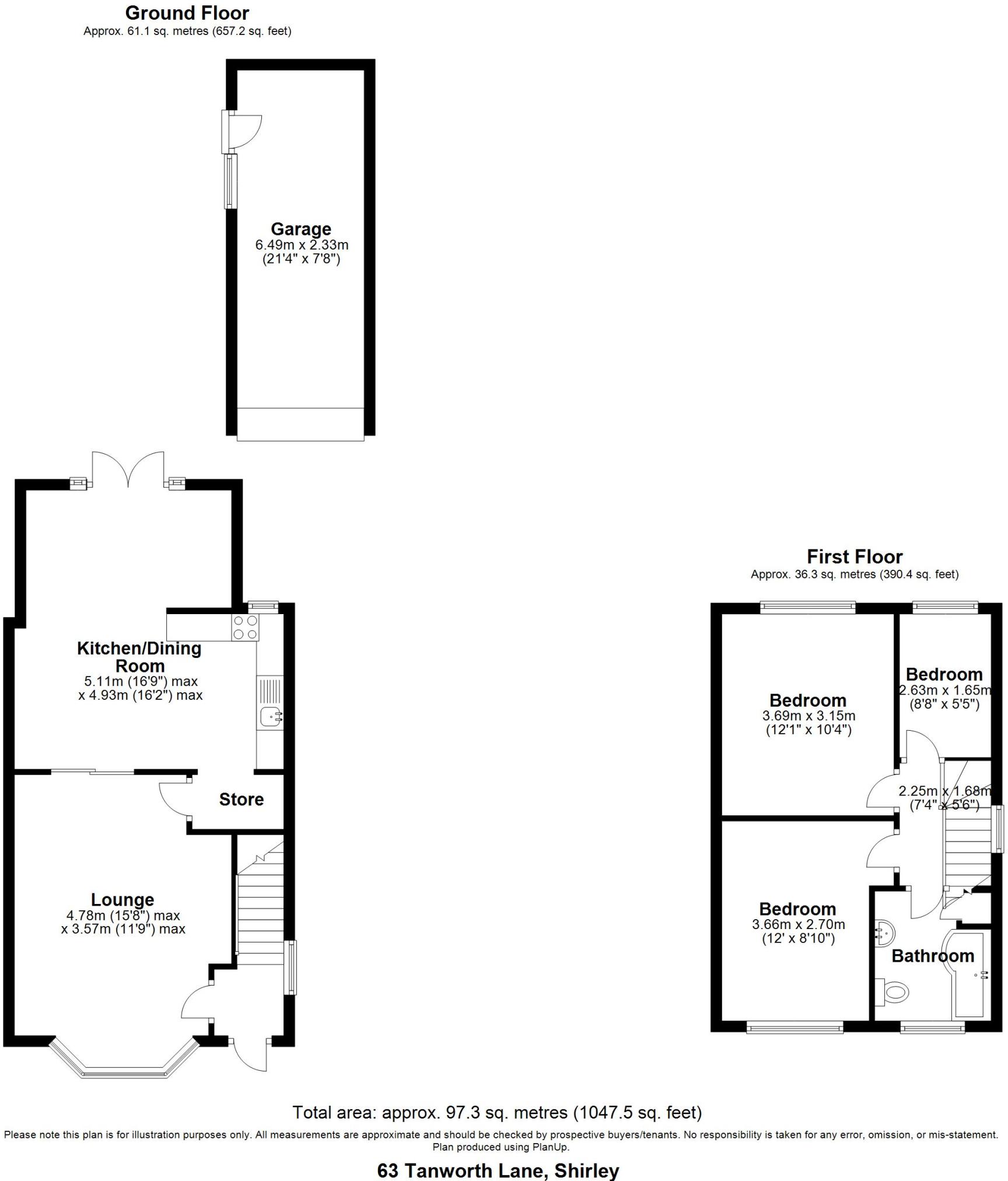 Floorplan for Tanworth Lane, Solihull