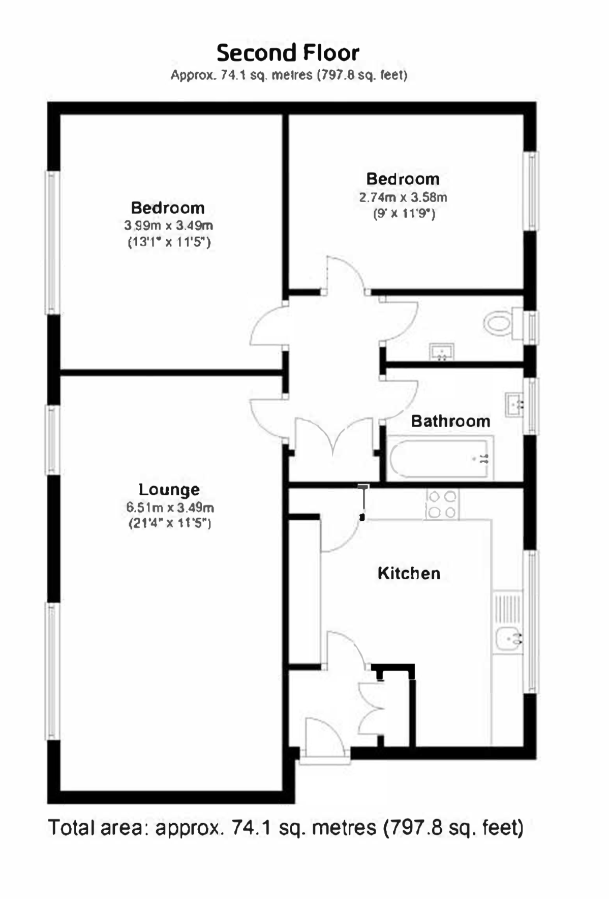 Floorplan for Chadley Close, Solihull