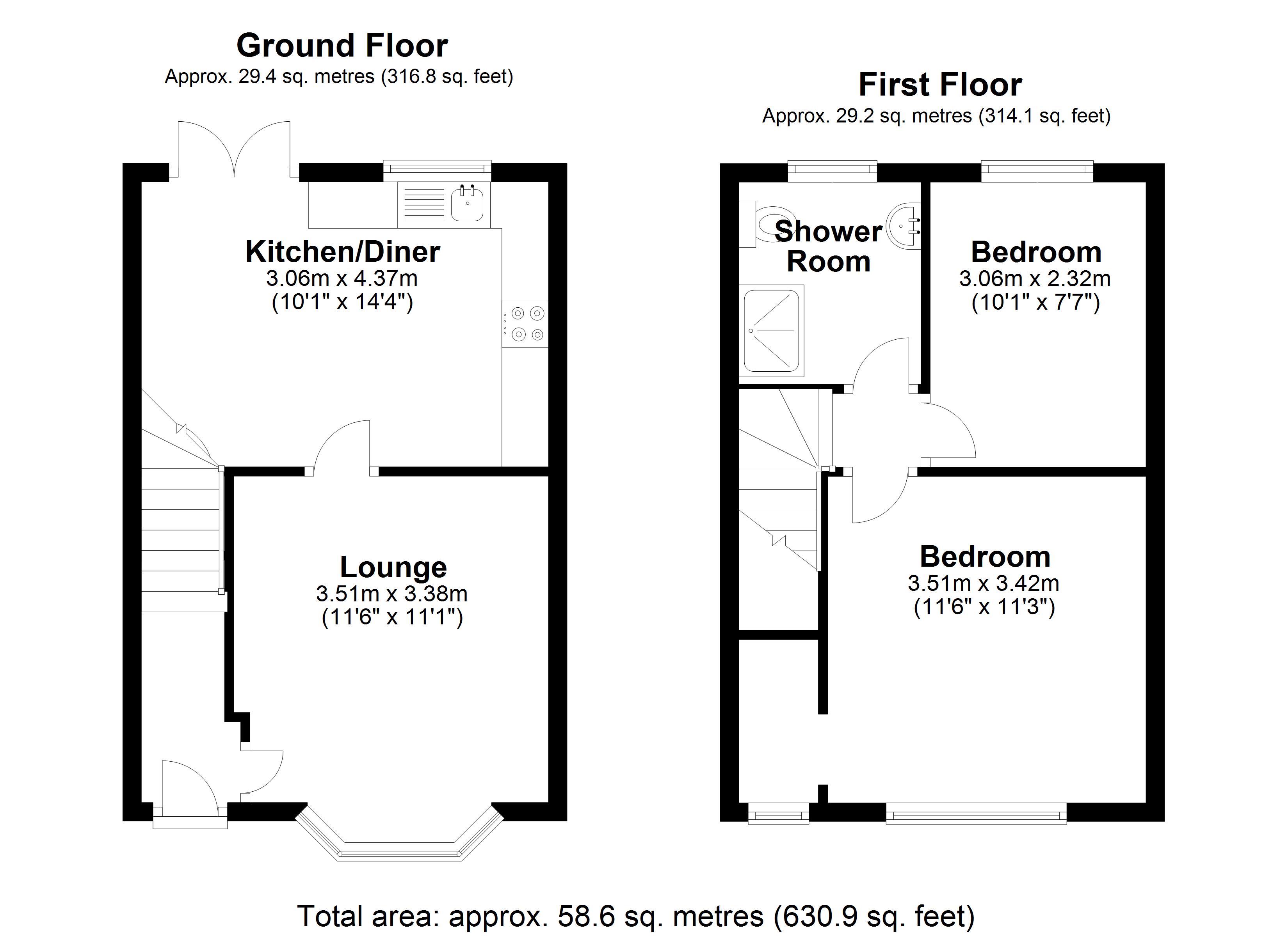 Floorplan for Middlecotes, Coventry