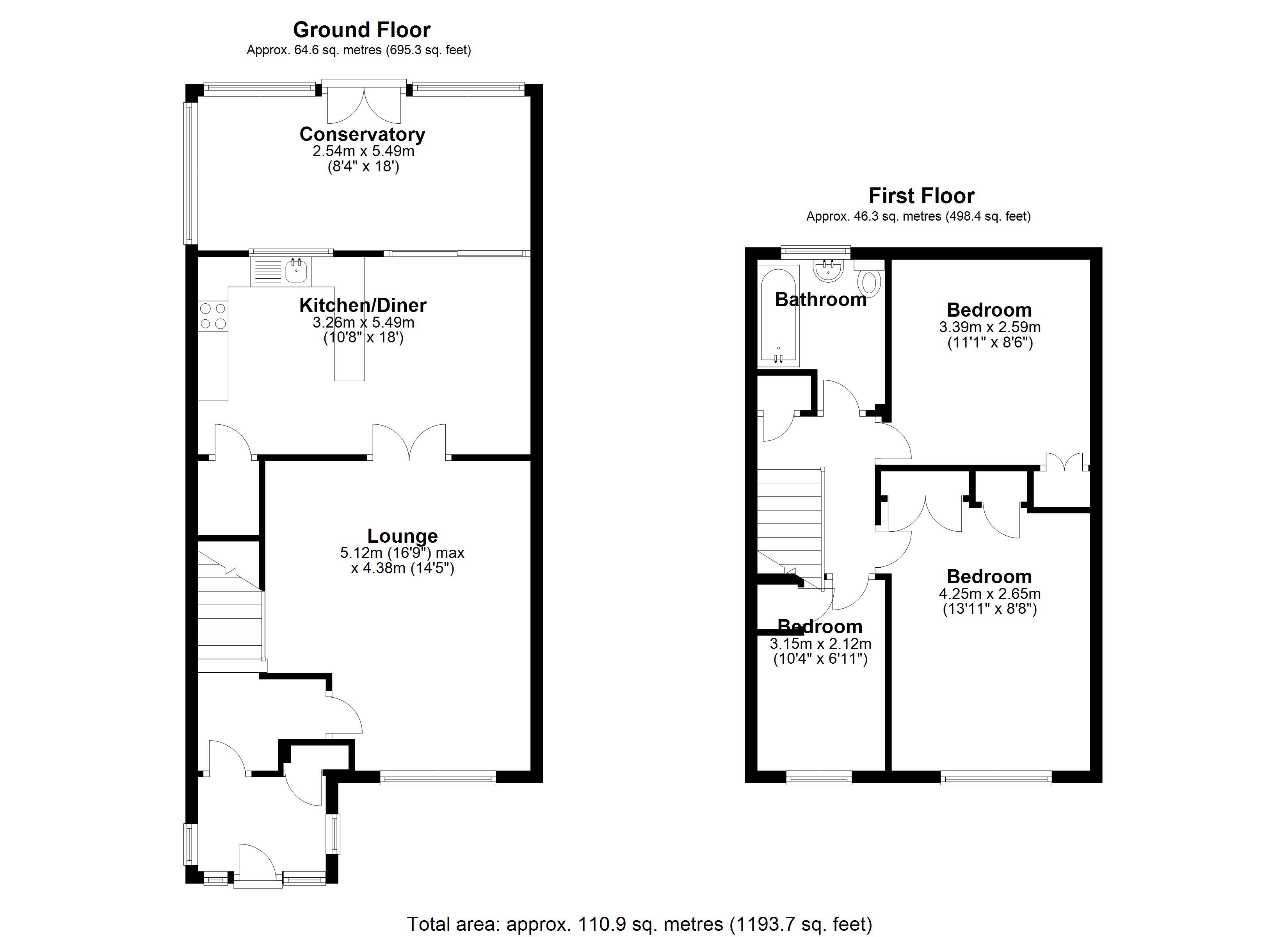 Floorplan for Stockwell Rise, Solihull