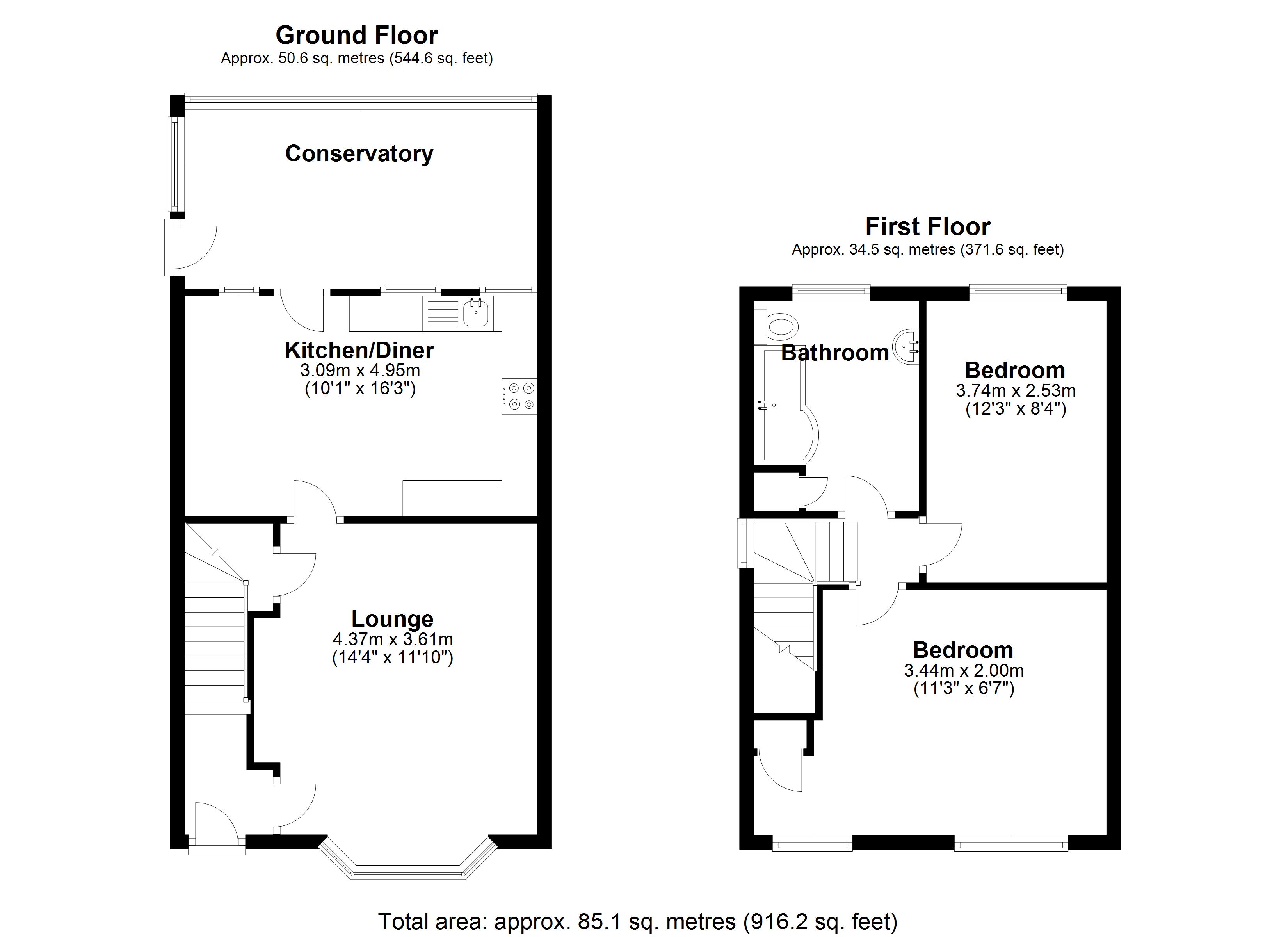 Floorplan for Hollyhock Road, Birmingham