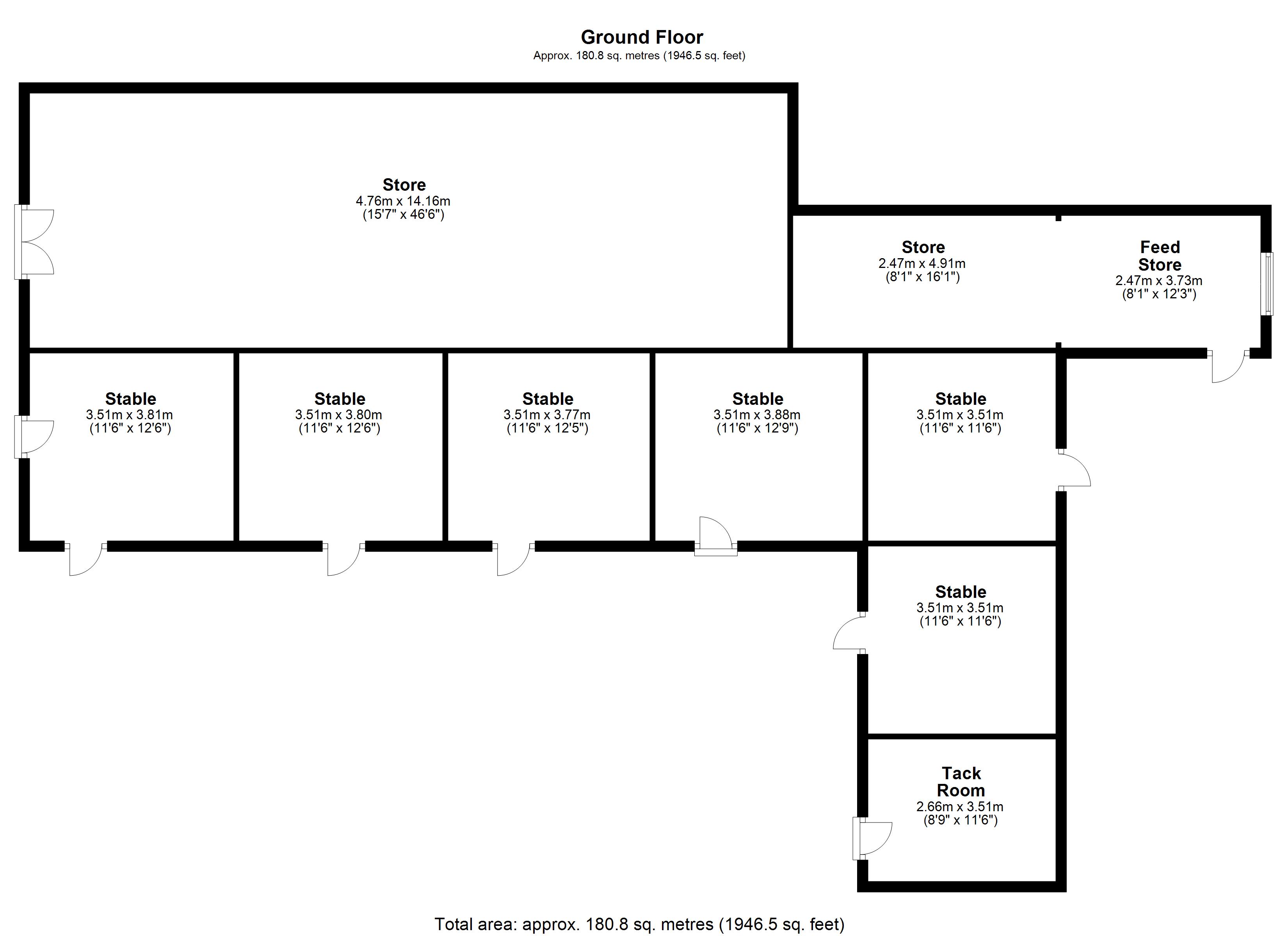 Floorplan for Low Road, Evesham