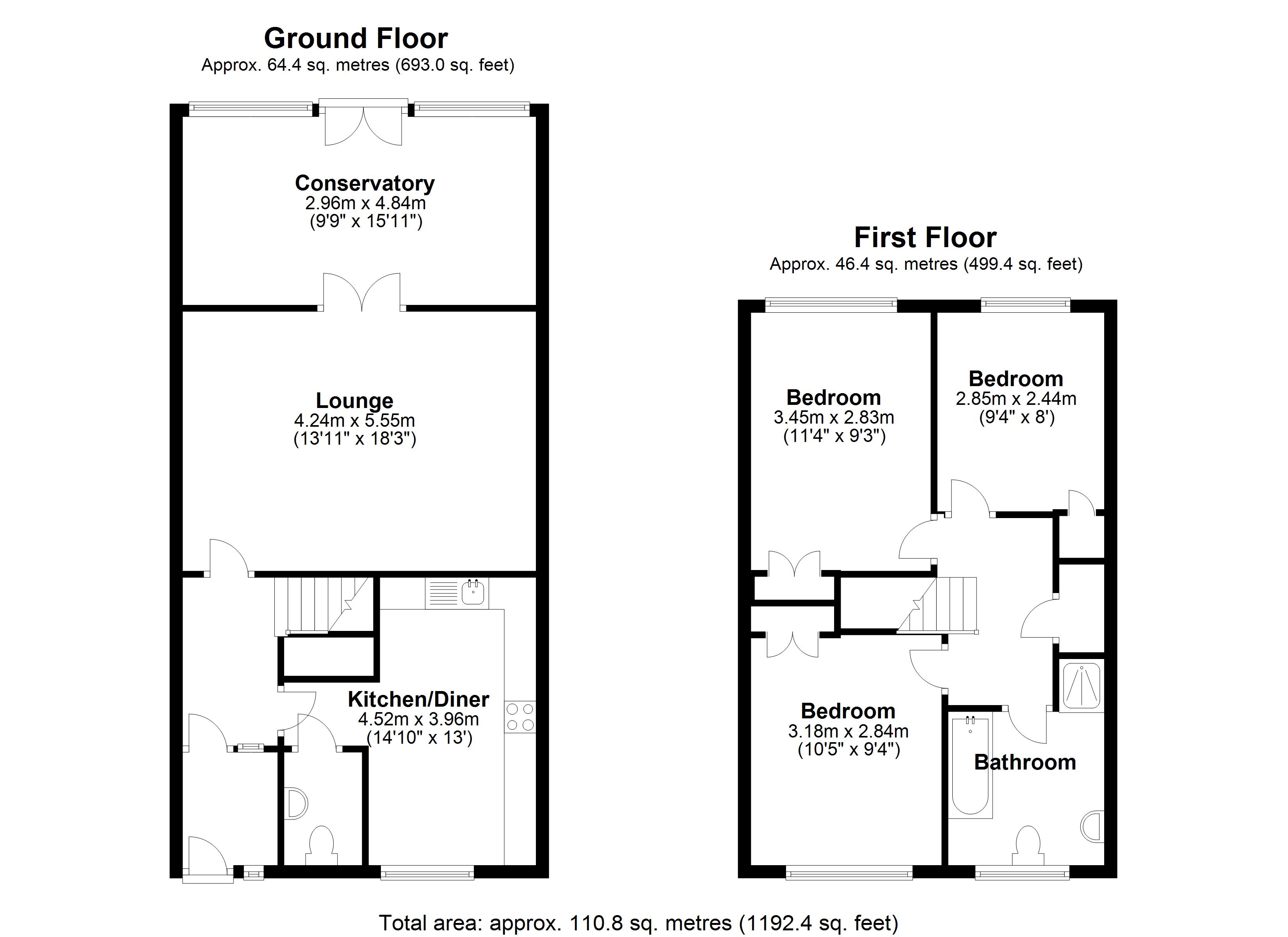 Floorplan for Draycote Close, Solihull