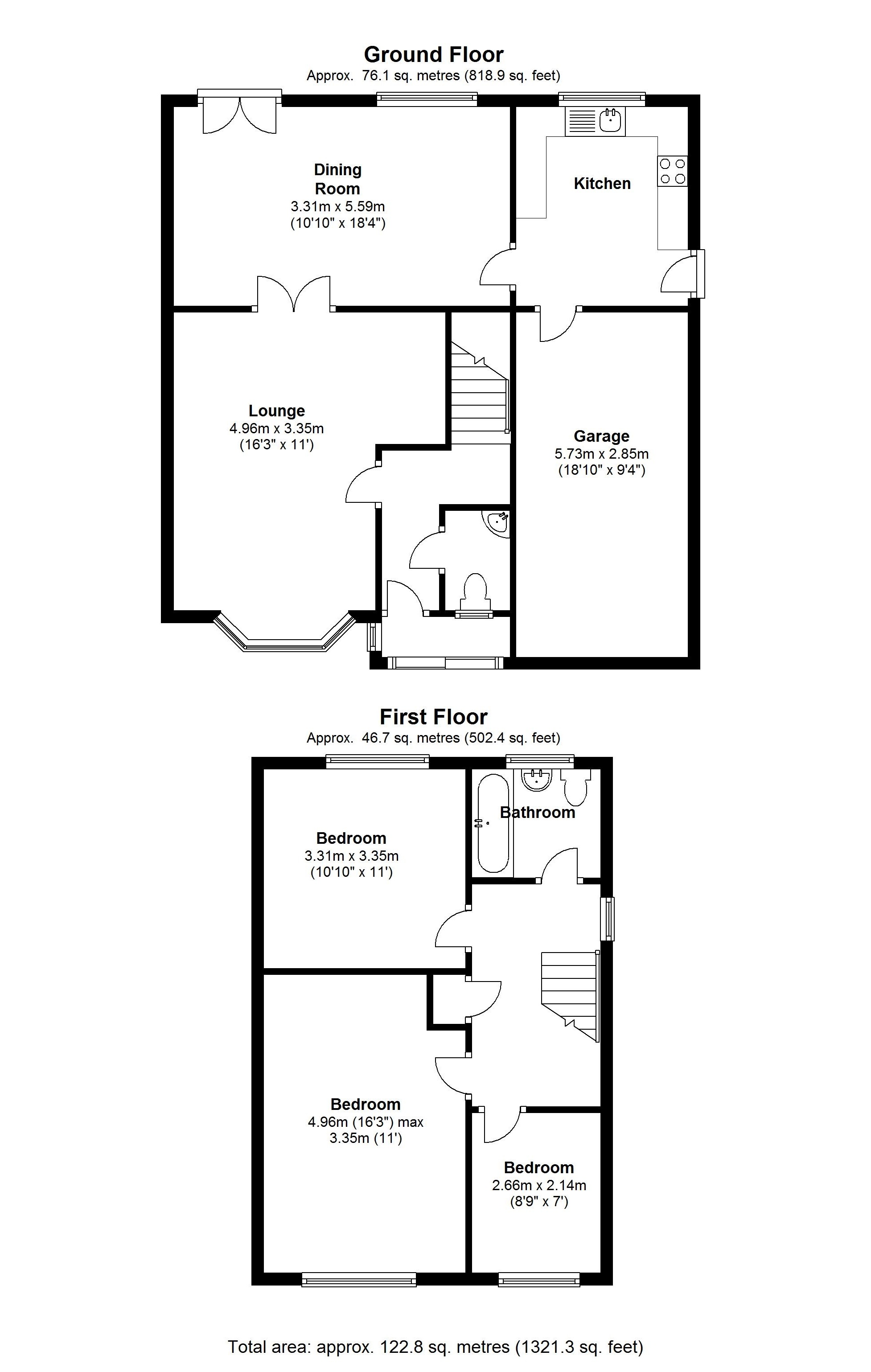 Floorplan for Armarna Drive, Nr Meriden