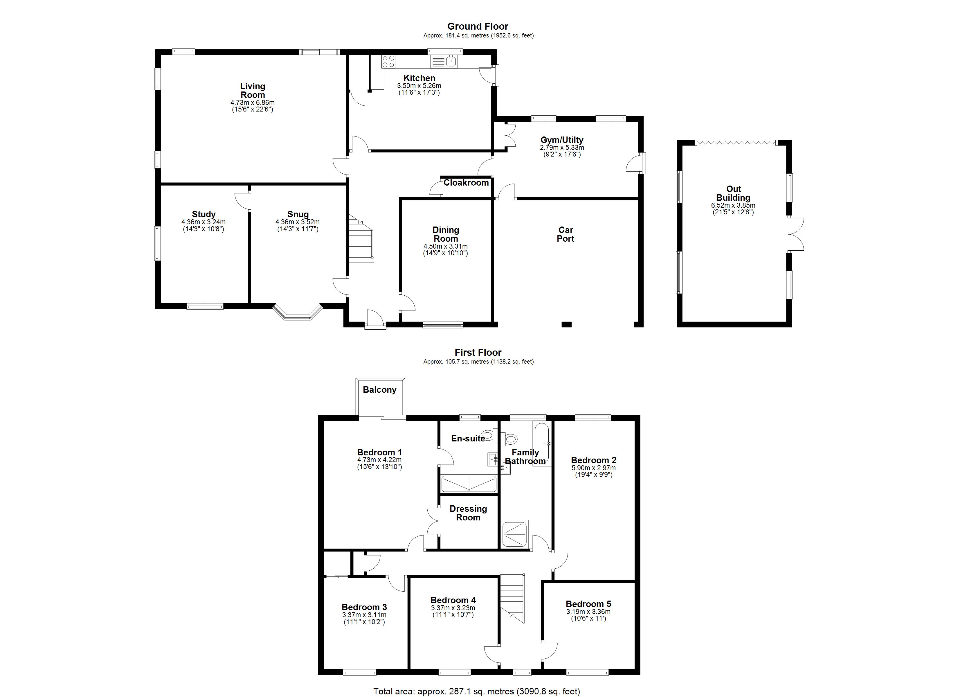 Floorplan for Atch Lench Road, Evesham