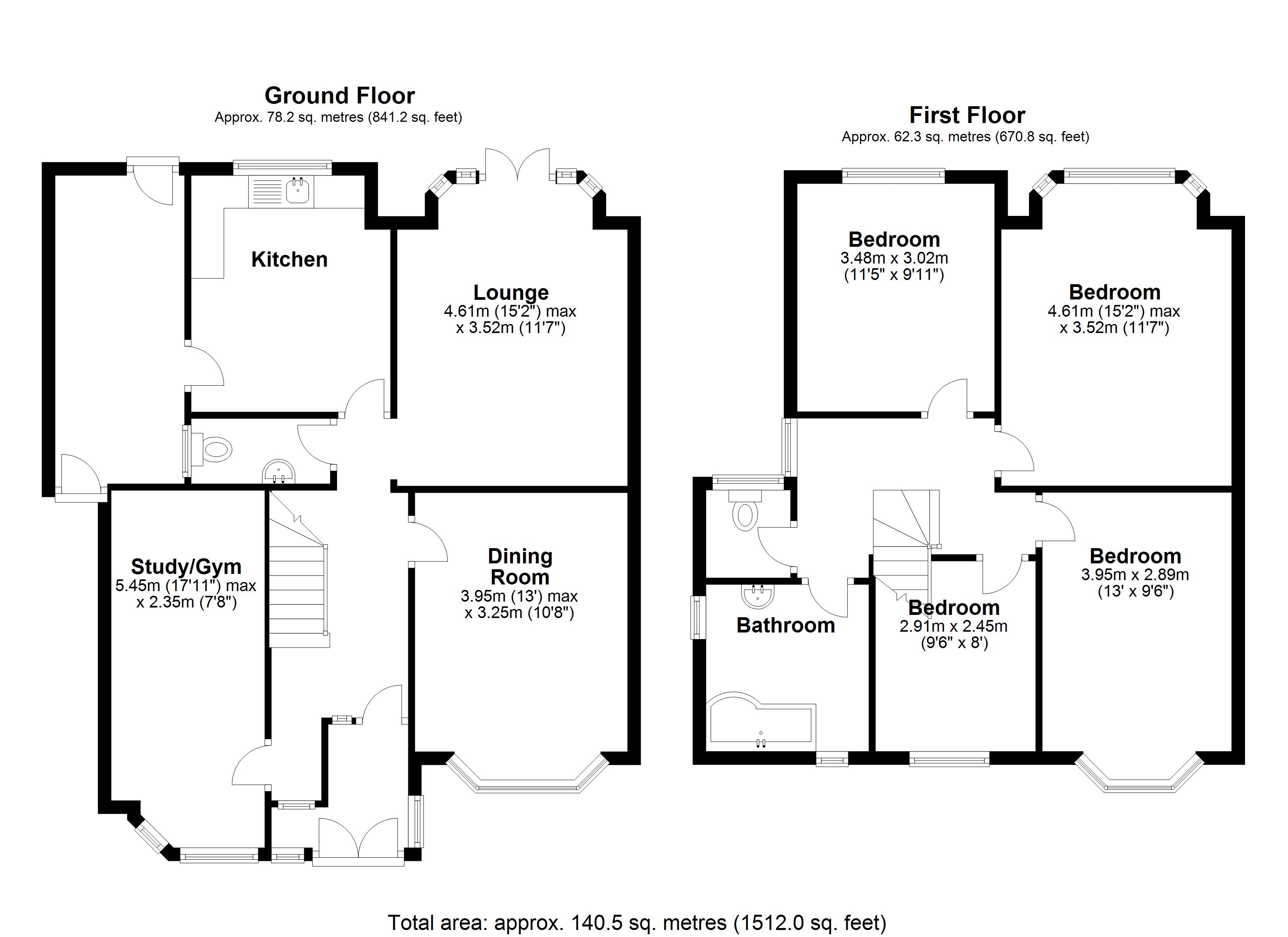 Floorplan for Reservoir Road, Solihull