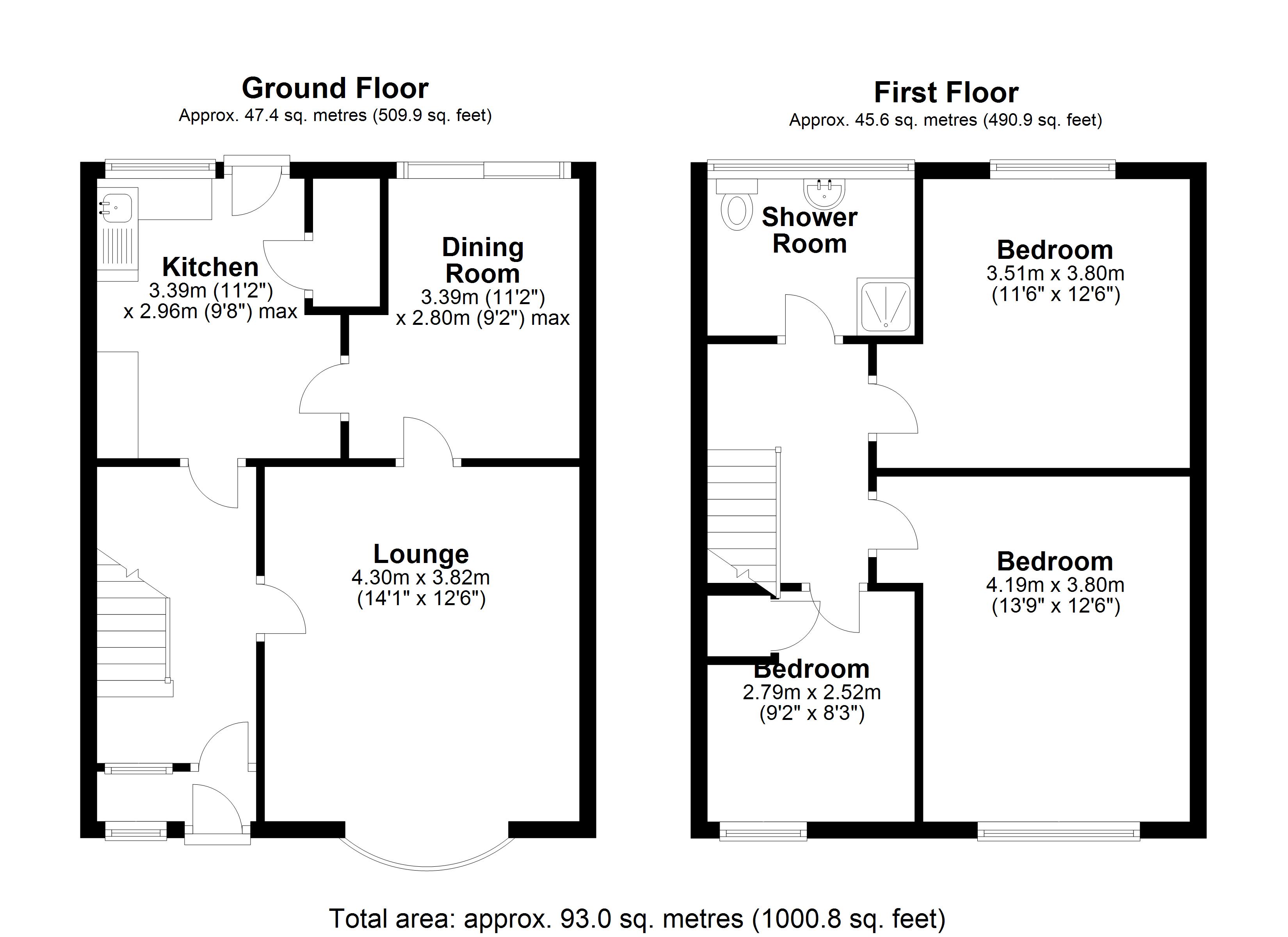 Floorplan for Kents Close, Solihull