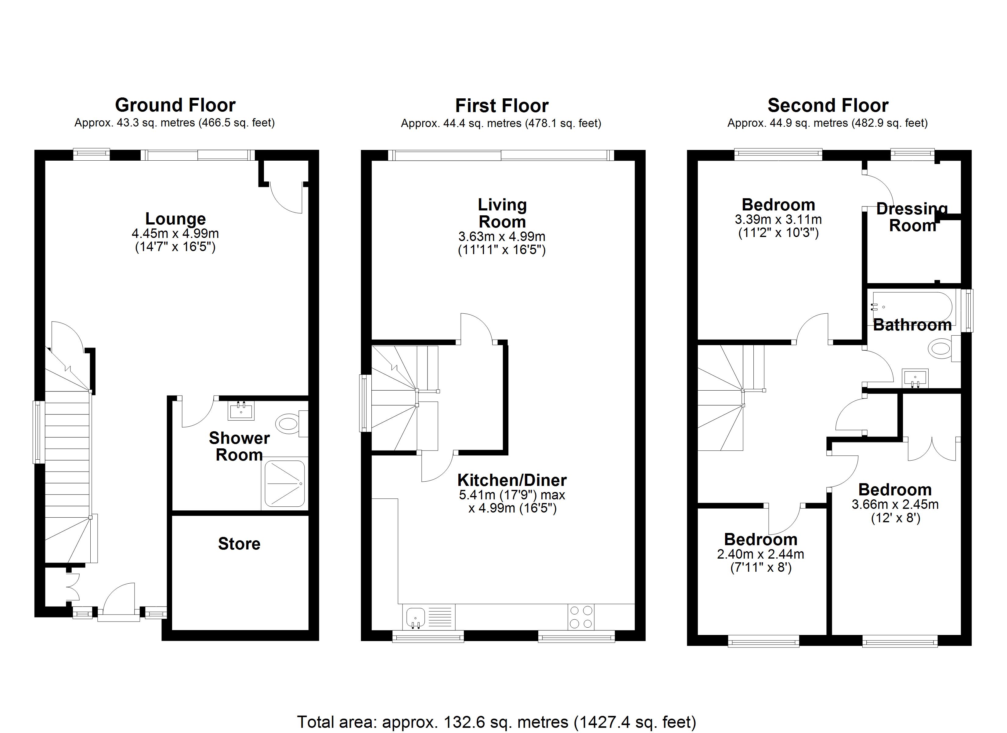 Floorplan for Oakland Close, Solihull