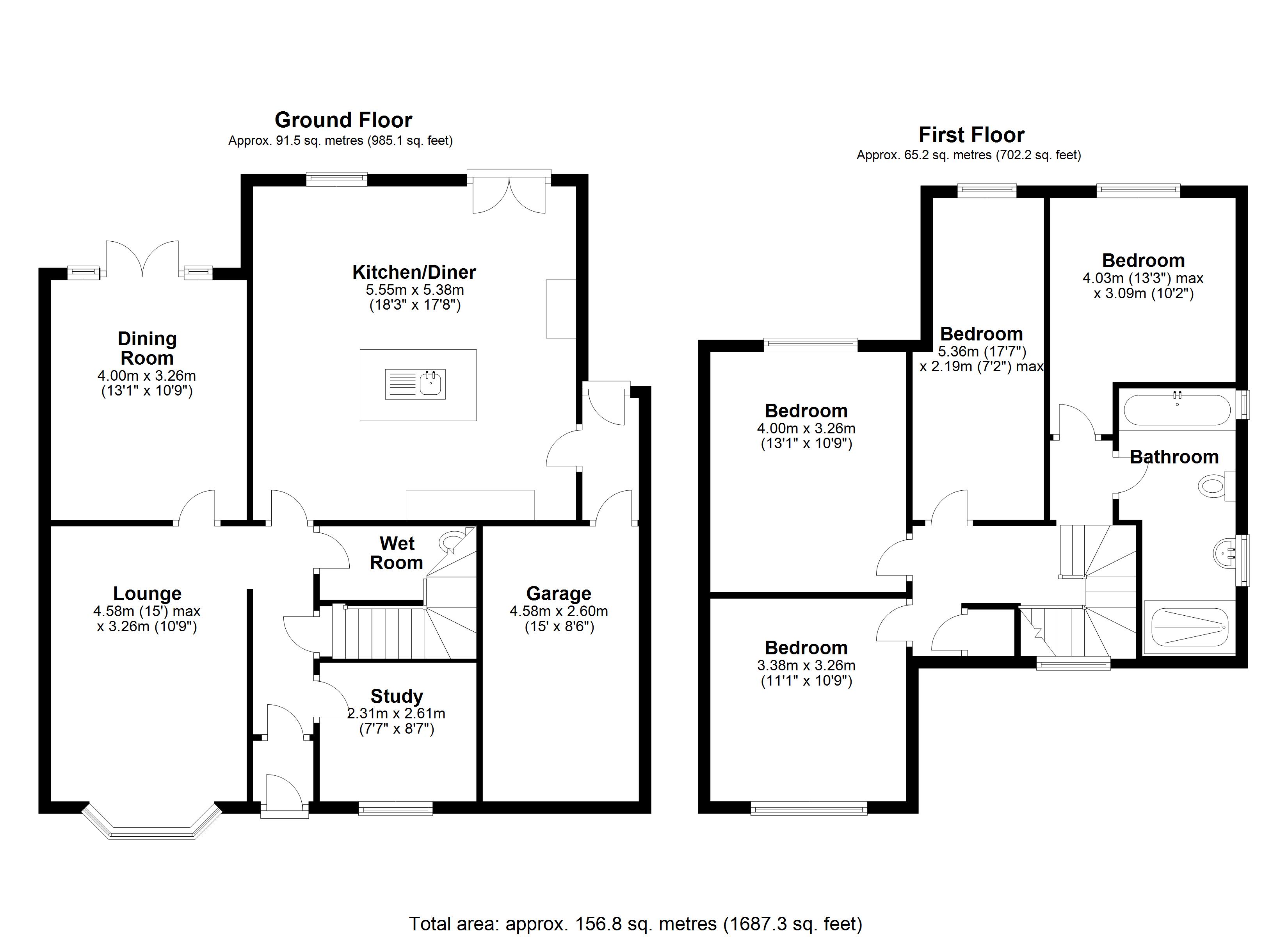 Floorplan for The Dell, Solihull