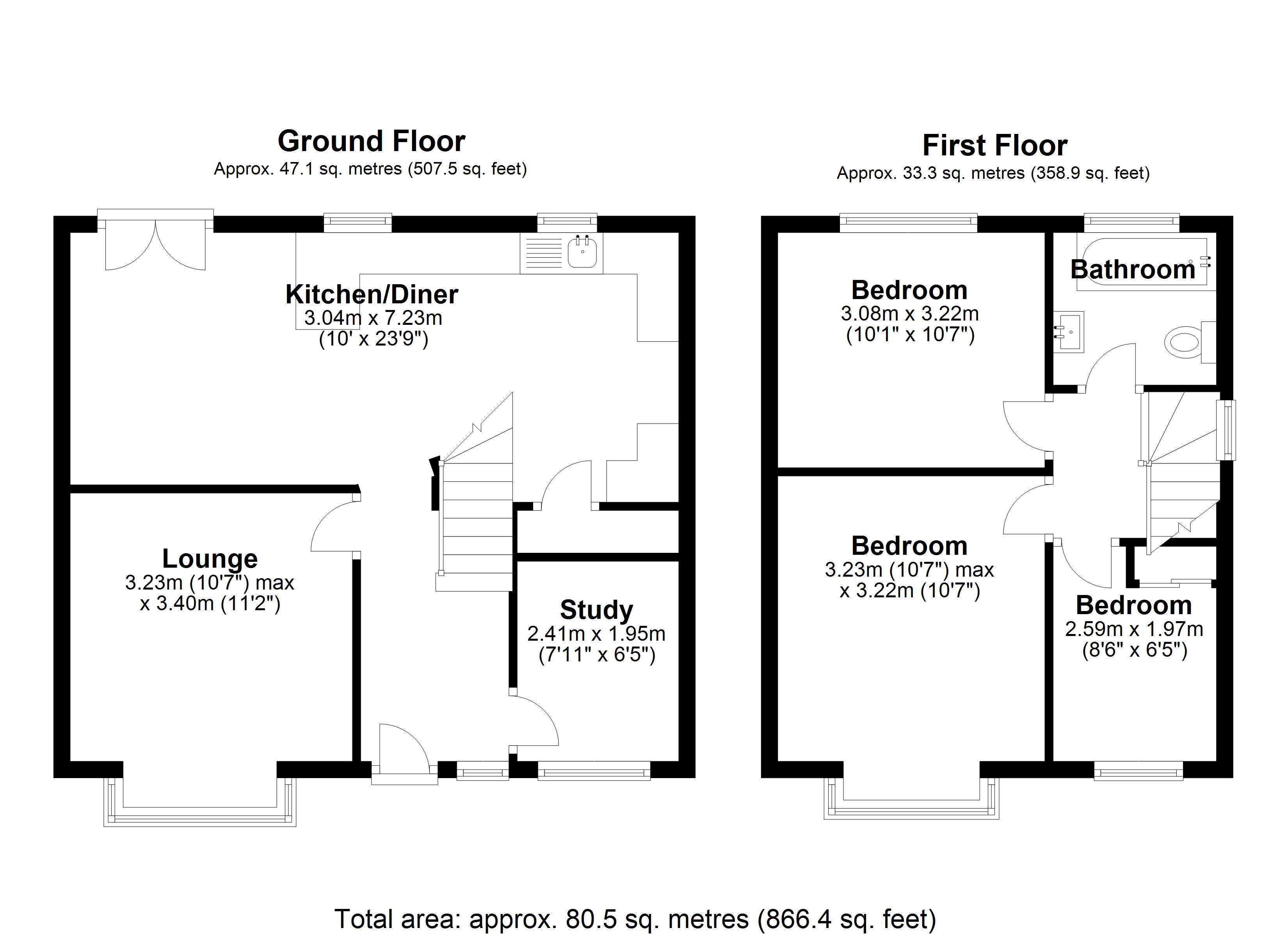 Floorplan for Damson Lane, Solihull