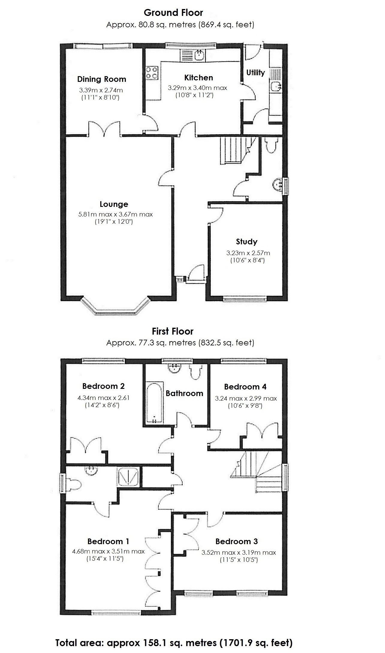 Floorplan for Whitehead Grove, Balsall Common