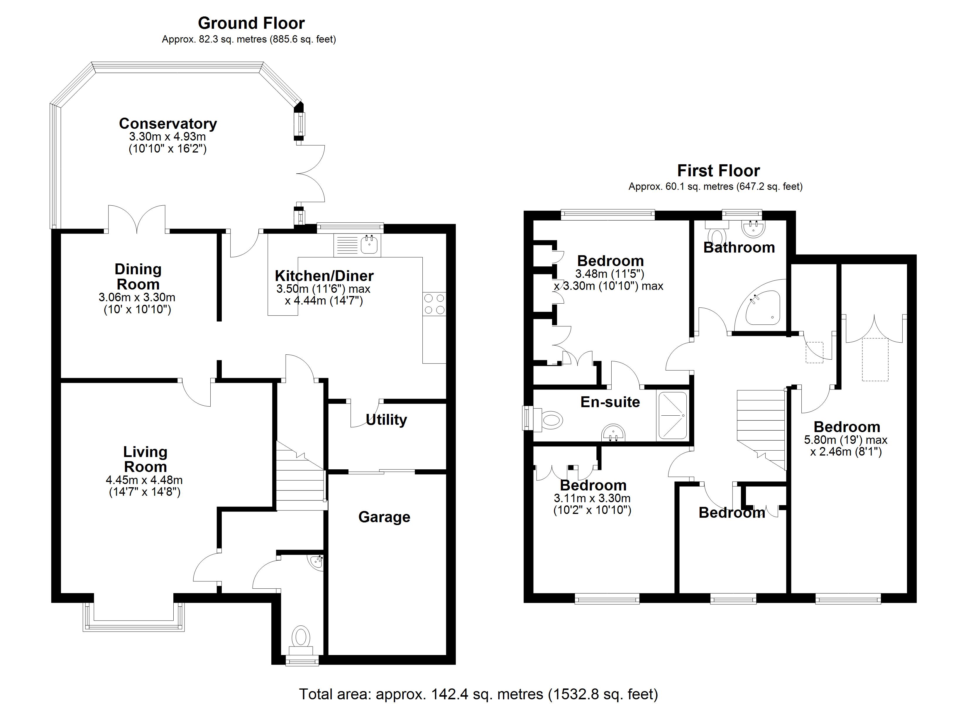 Floorplan for Redbrooks Close, Solihull