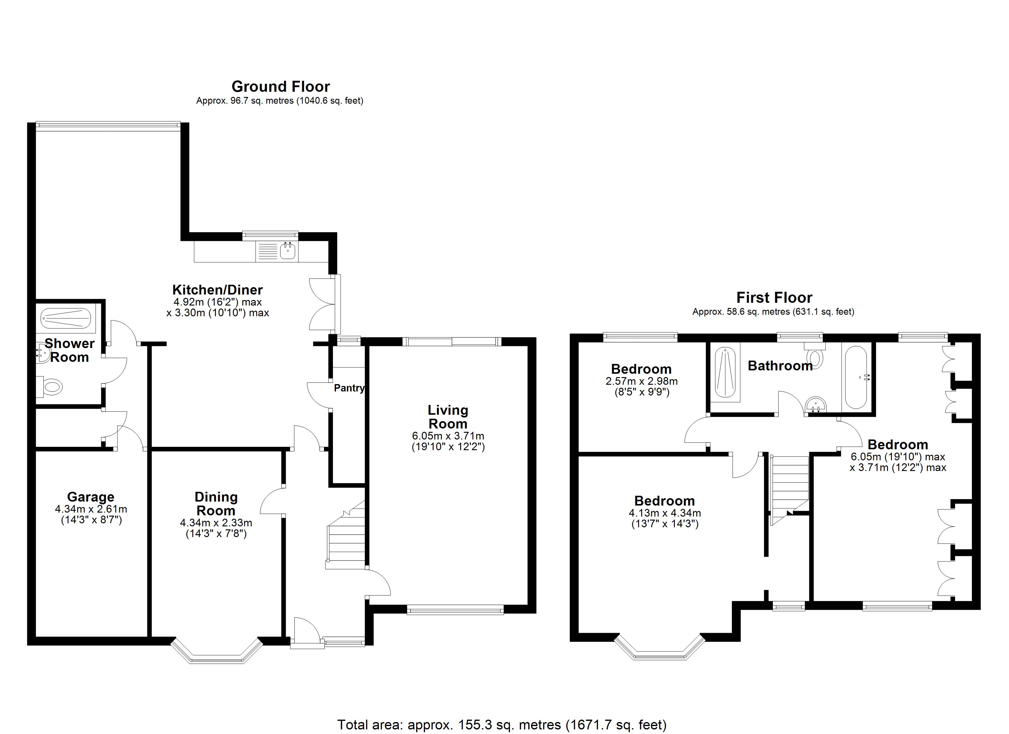 Floorplan for Elmdon Lane, Birmingham