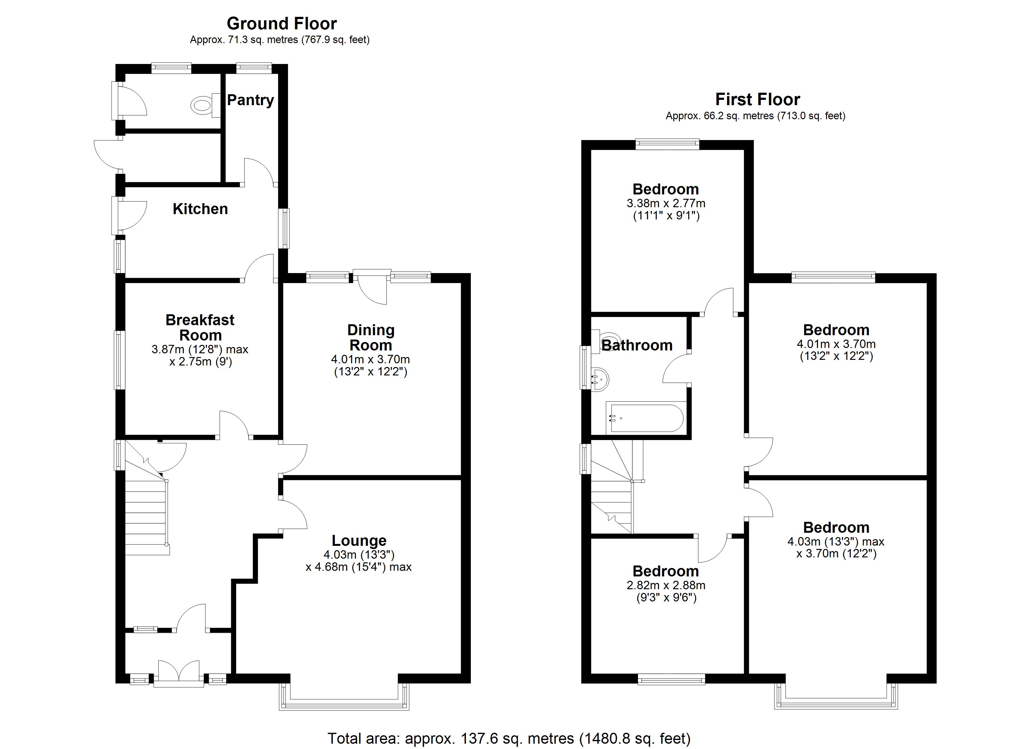 Floorplan for Whitefields Road, Solihull