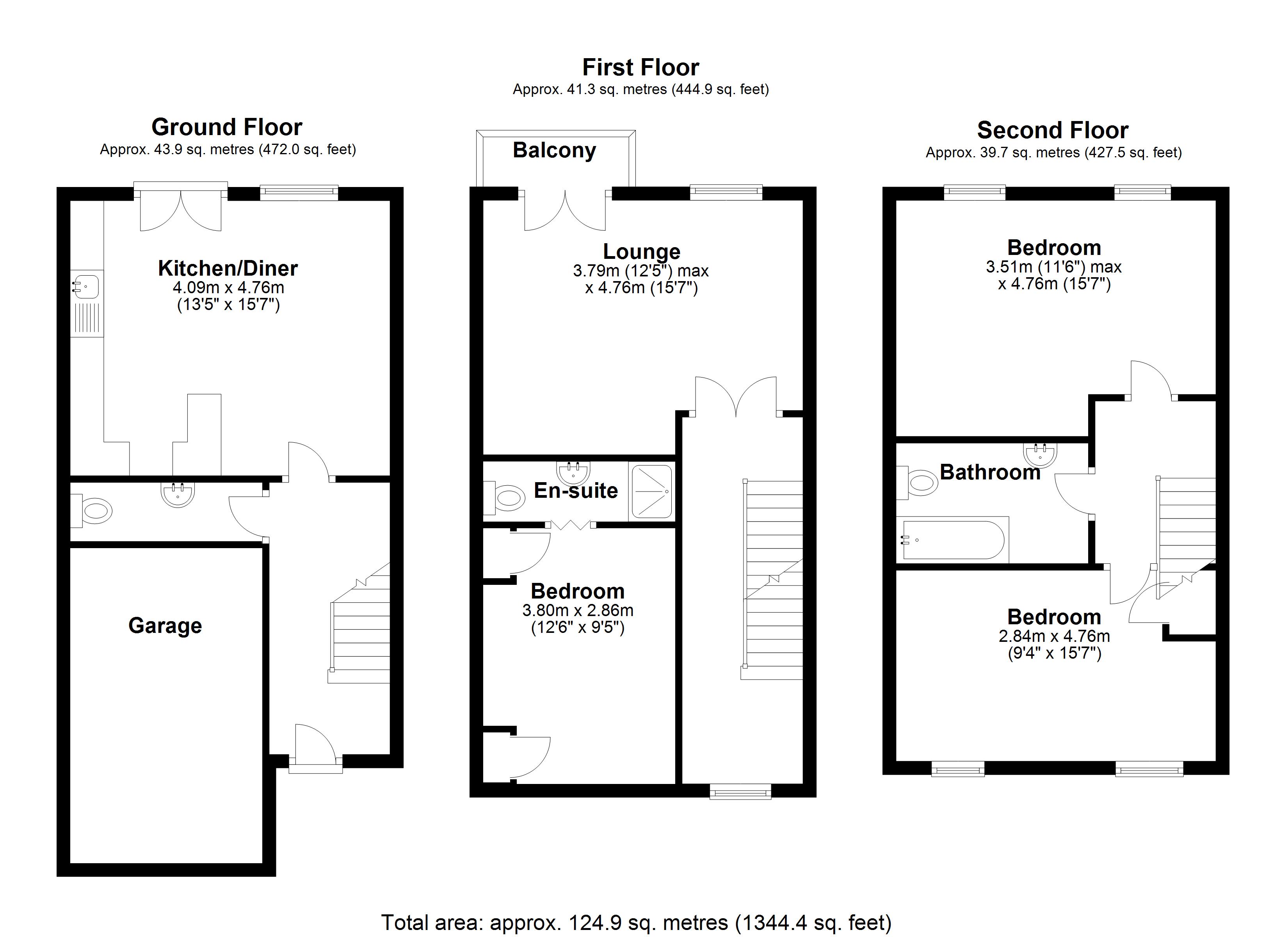 Floorplan for John Nash Square, Kenilworth