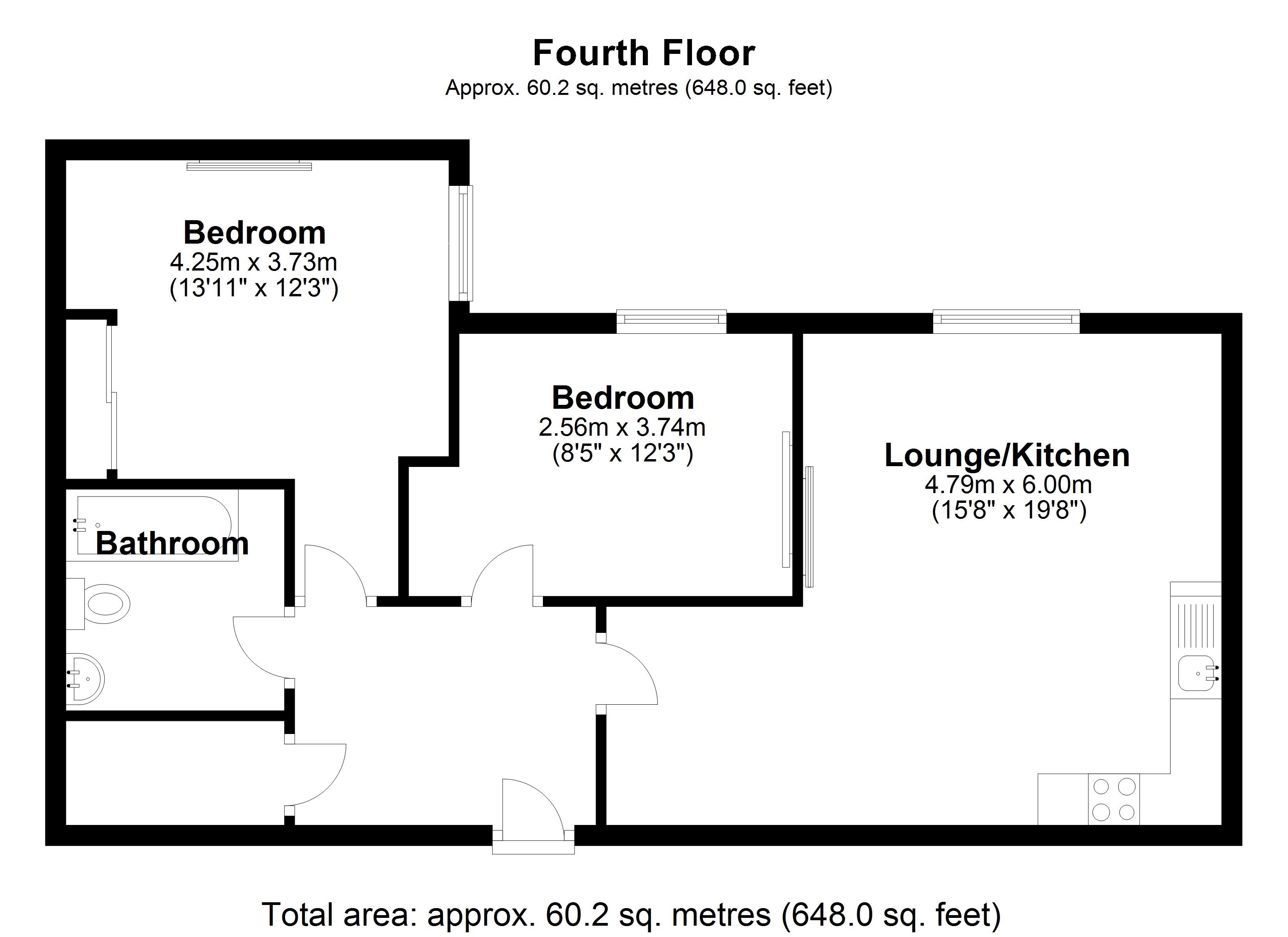 Floorplan for Cutlass Court, Birmingham