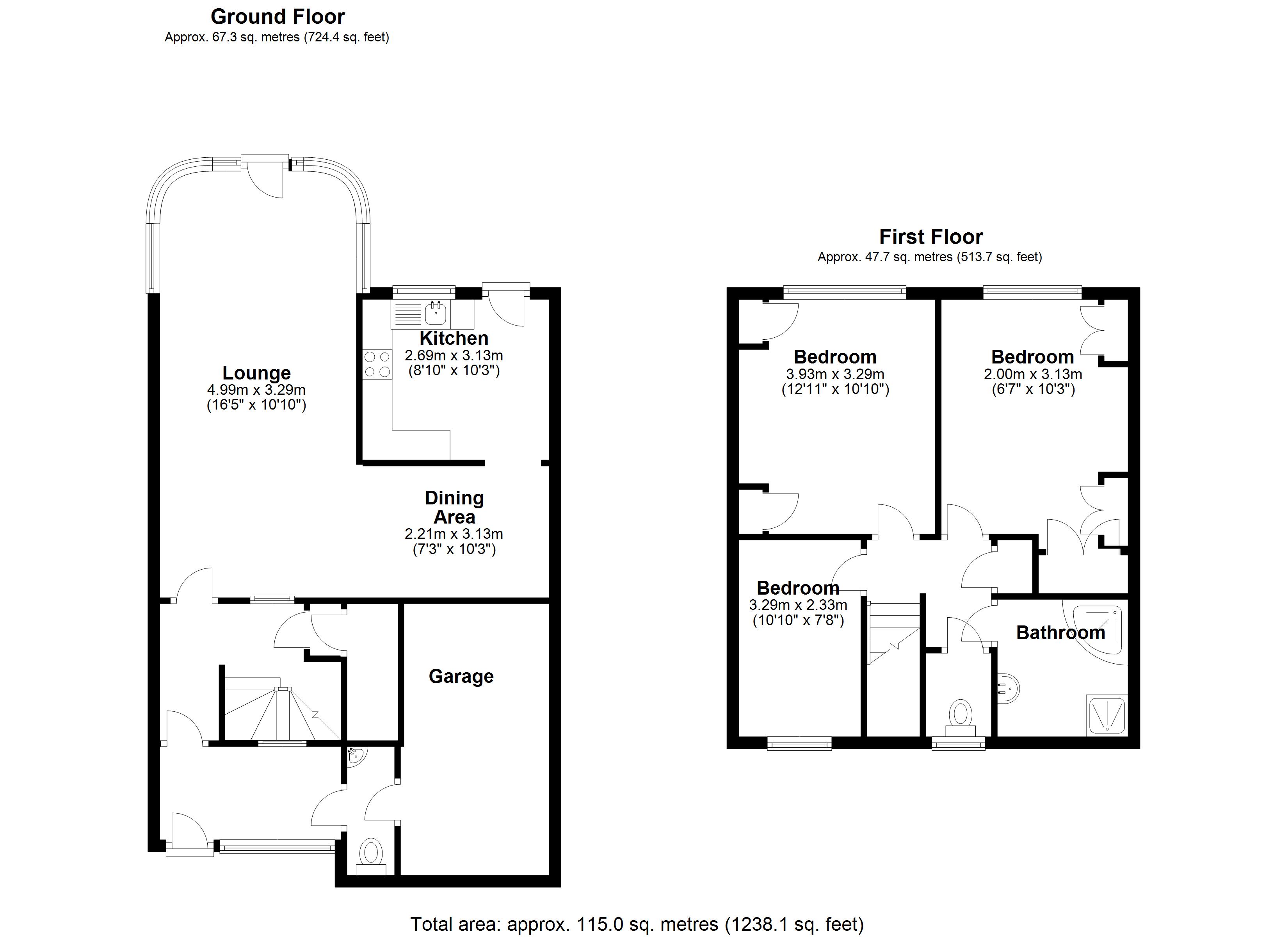 Floorplan for Muswell Close, Solihull