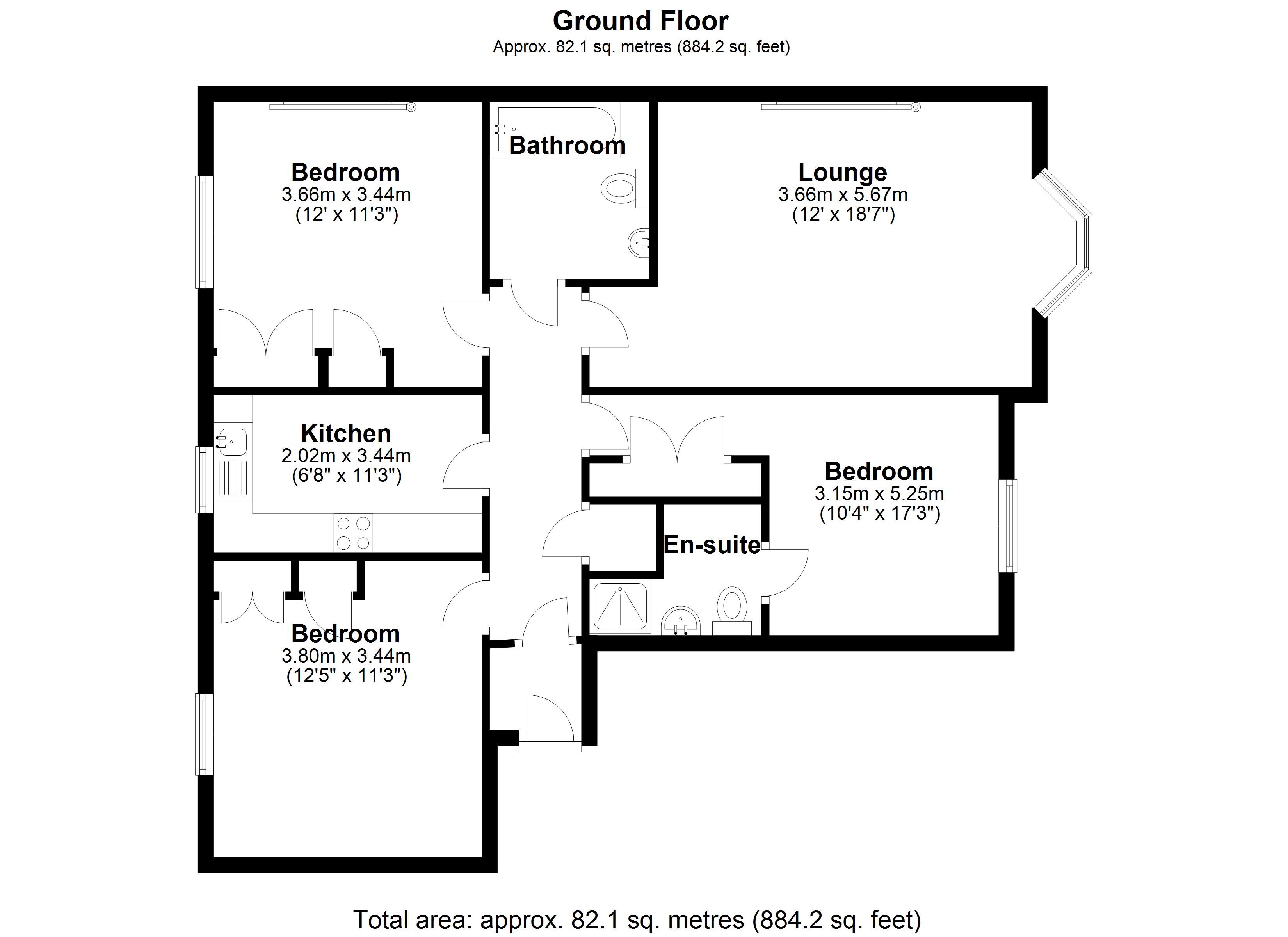 Floorplan for Chancel Court, Solihull