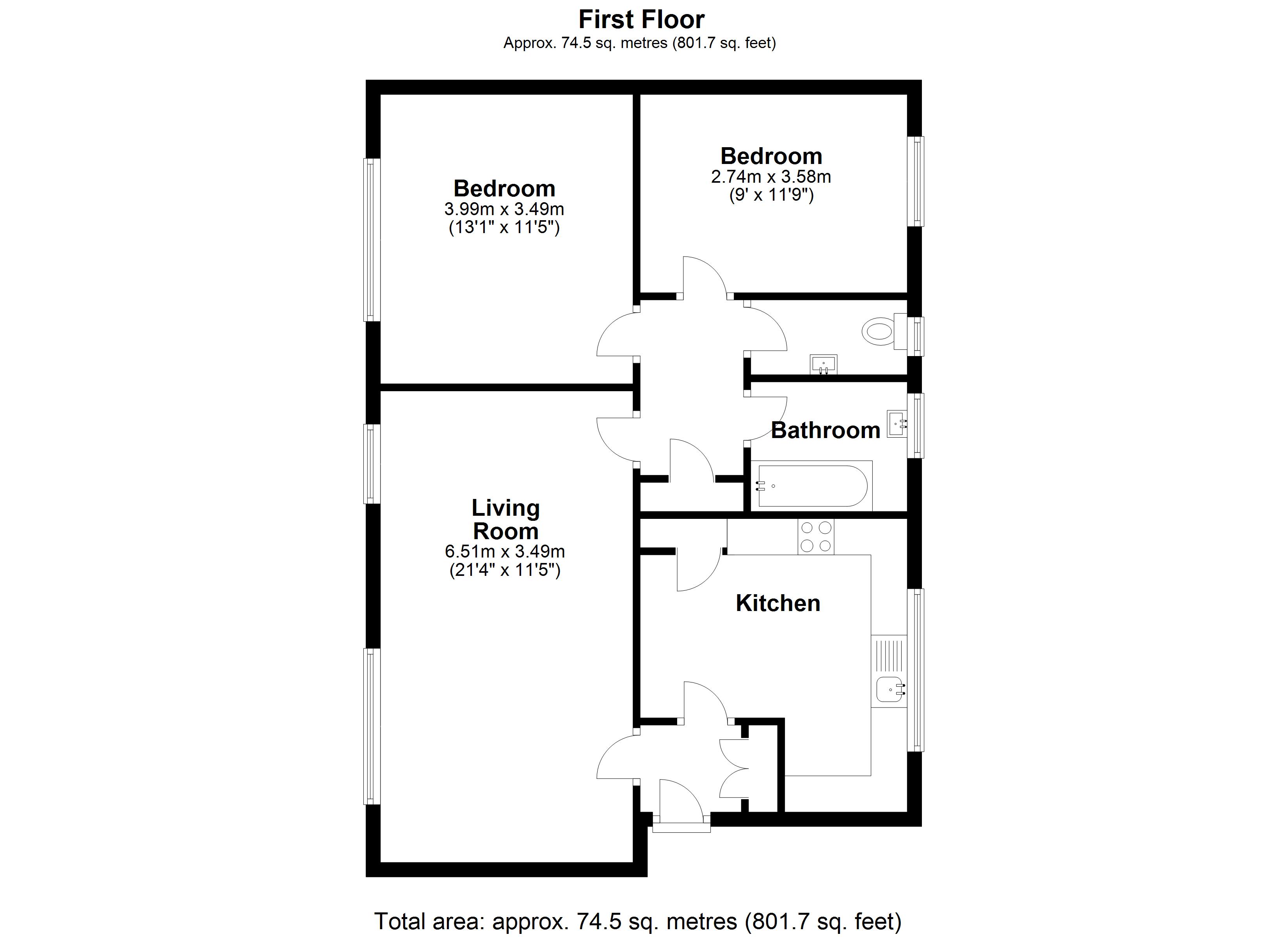 Floorplan for Chadley Close, Solihull